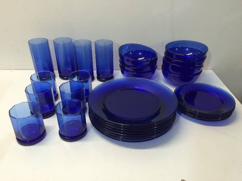 Blue Glass Dishes