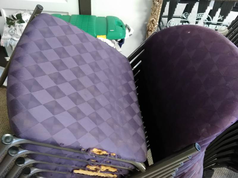 17 Upholsterd Chairs with Roller Mover