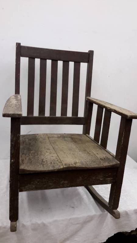 Wooden rocking chair