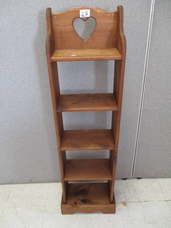 lot 28 image: Wooden Stand w Shelves