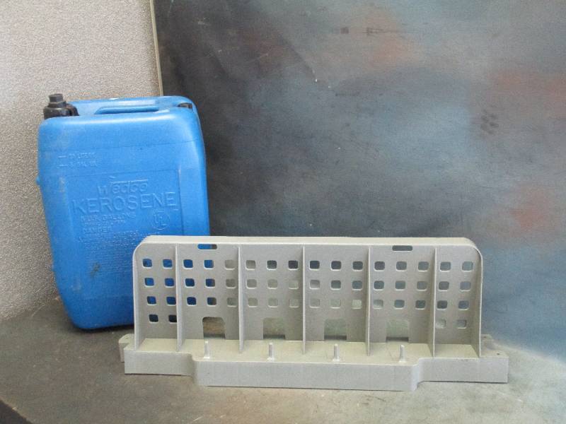 lot 36 image: Tool Rack and Kerosene Can