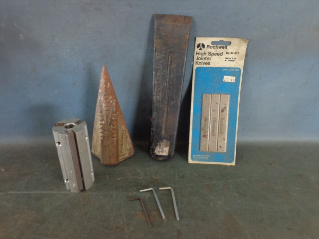 lot 114 image: Speed Jointer Knives & Splitting Mauls