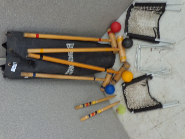 lot 121 image: Wooden Croquet Game