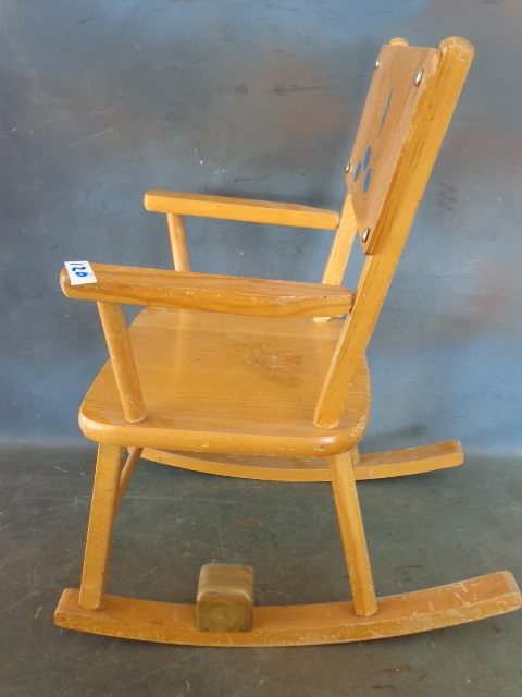 lot 120 image: Wooden Musical Rocker