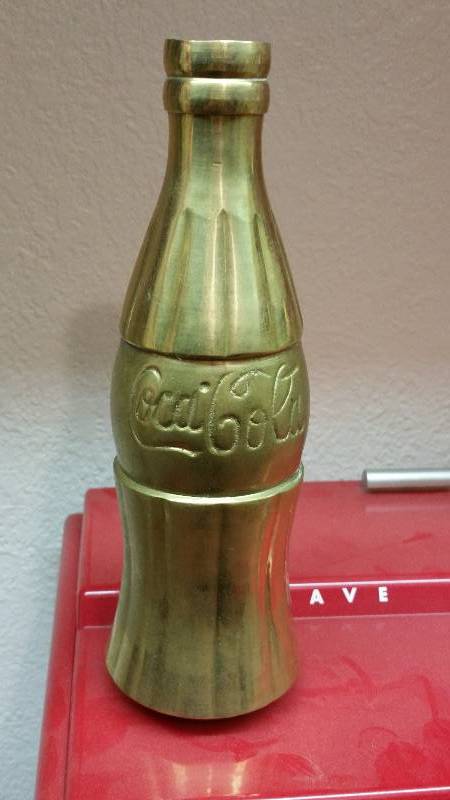 lot 29 image: Solid Brass Coca-Cola Bottle
