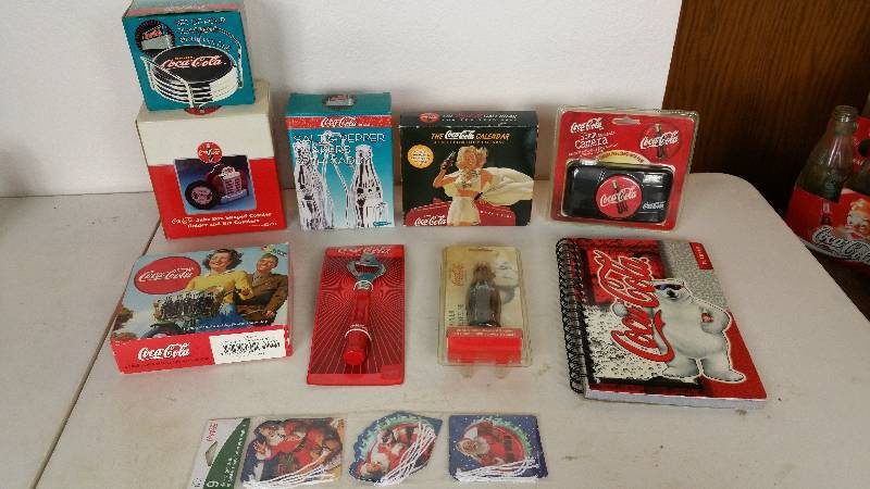 lot 67 image: Coca-Cola Coasters, Coaster Holder, Salt and Pepper, and More