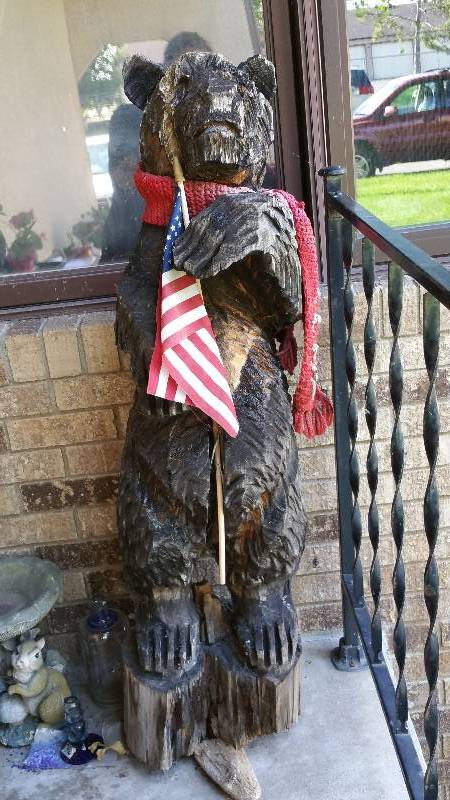 lot 94 image: Wood Carved Coca-Cola Bear