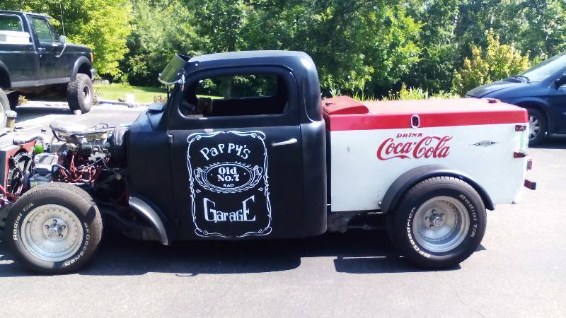 lot 1 image: 1953 Ford Coca-Cola  Jack Daniels Rat Rod Truck NO RESERVE