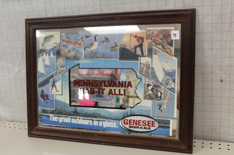 lot 33 image: Genesee Beer and Ale Mirror