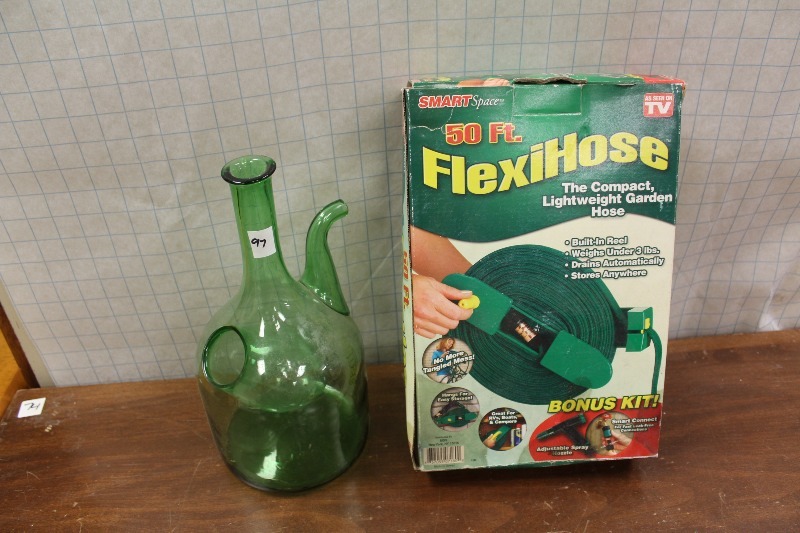lot 97 image: Flex Hose and Glass Jug