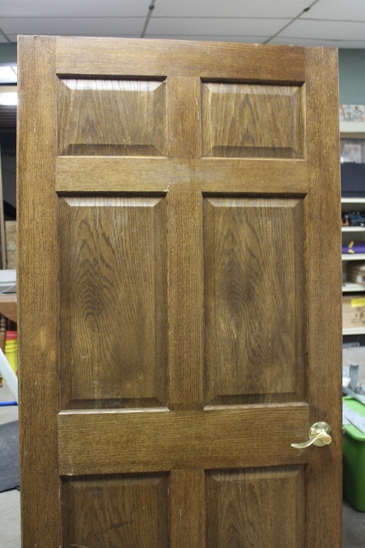 lot 122 image: Solid Wood 6 Panel Door