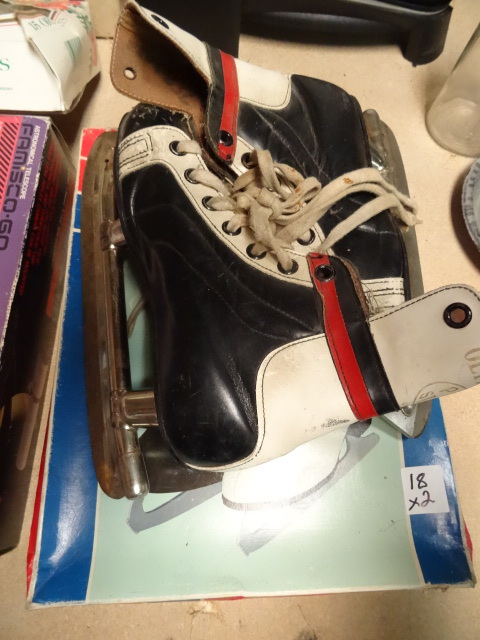 lot 18 image: 2 Pair Ice Skates, 1 Pair Hockey Size 5, 1 Pair Figure Skates Size 10 13