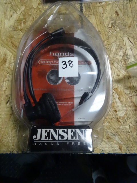 lot 38 image: Jensen Hands-Free Telephone Headset ( for cordless and cellular phones)