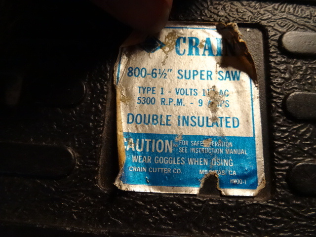 lot 56 image: Crain 800 Jamb saw (works)