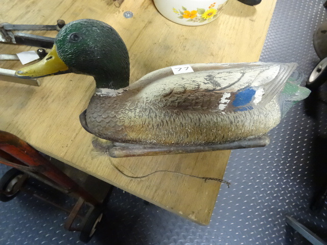 lot 77 image: Vintage Duck Decoy made in Italy