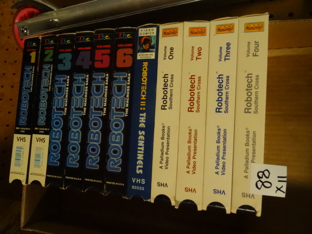 lot 88 image: Vintage Robotech, 11 VSH tapes