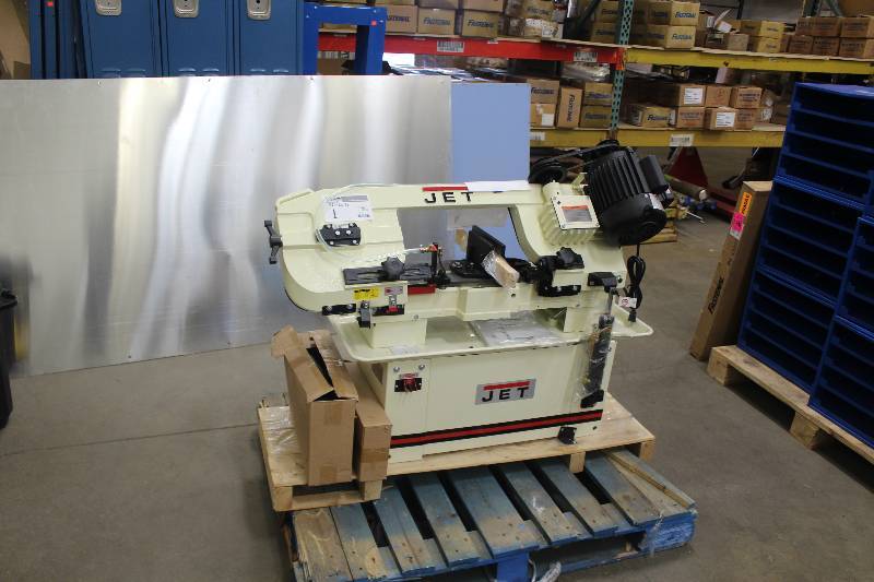 lot 1 image: Jet 7x12 HorizontalVertical Band Saw w Instructions