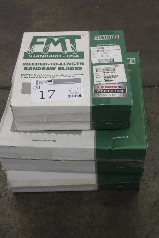 lot 17 image: Lot of (3) Boxes of Band Saw Blades, New In Box