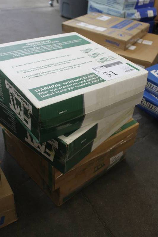 lot 31 image: Lot of (4) Boxes of Band Saw Blades, New In Box