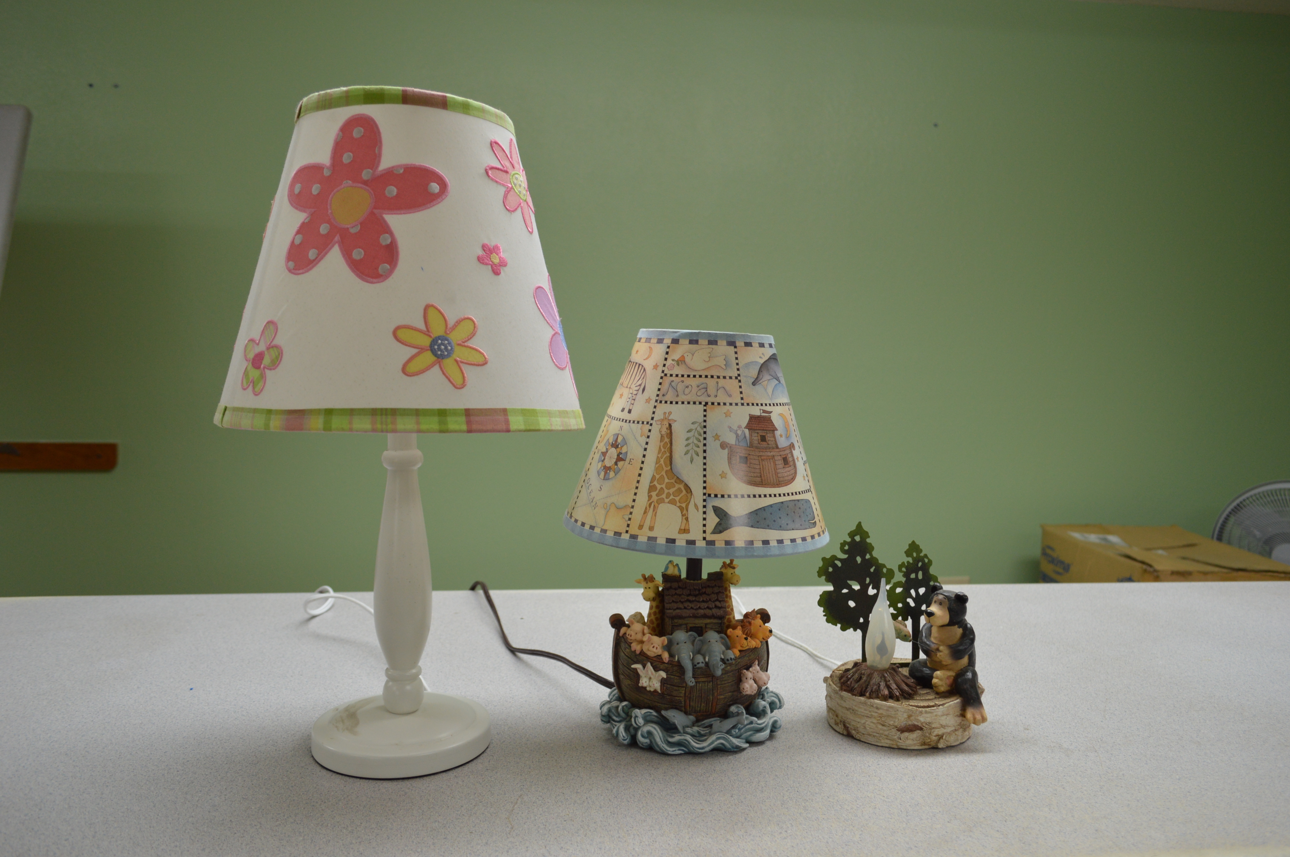 lot 12 image: Three childrens lamps