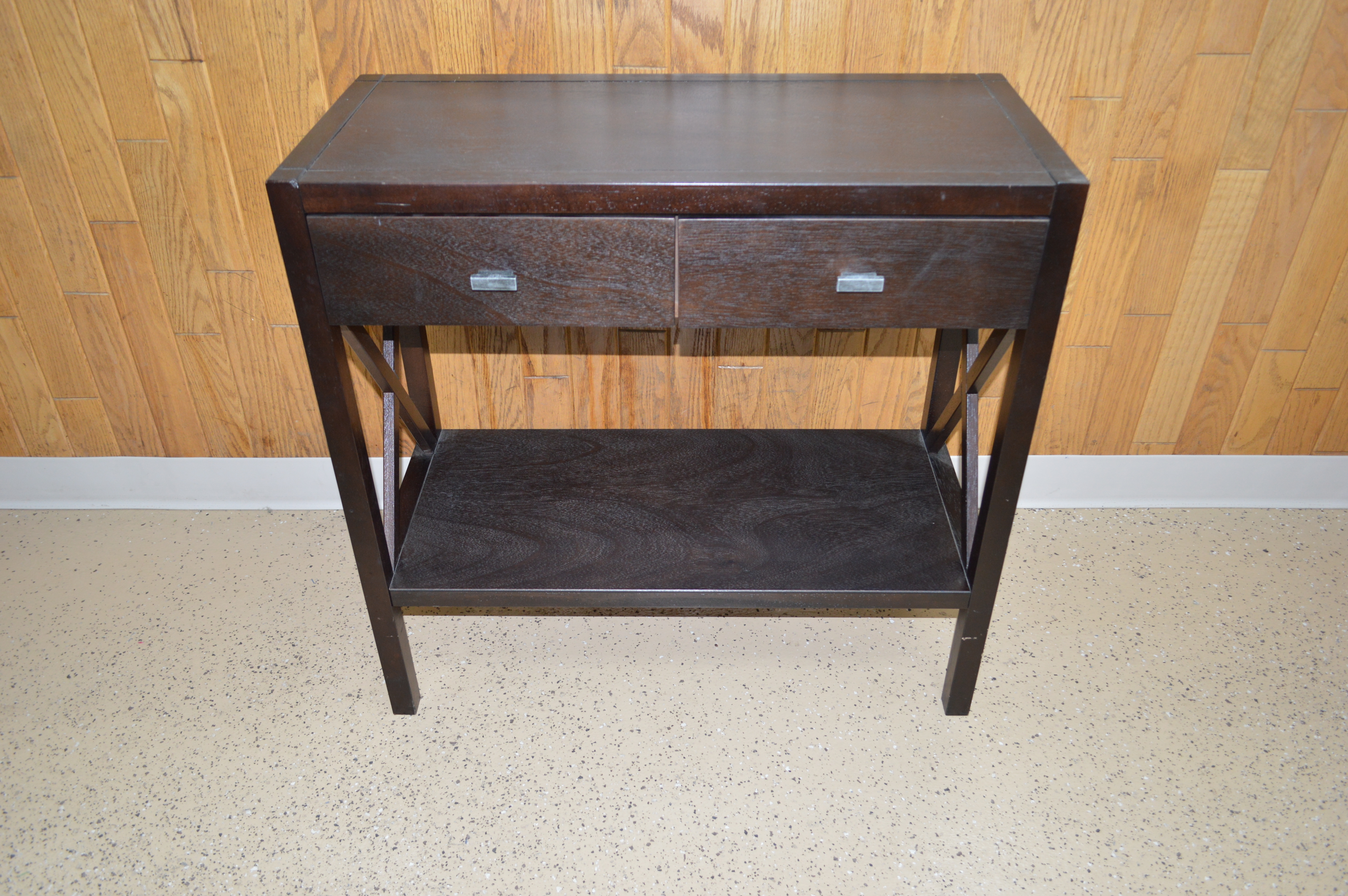 lot 13 image: 2-Drawer self standing console table