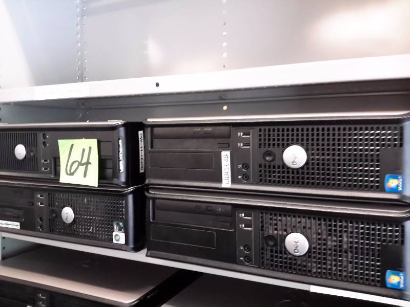 lot 64 image: 3,DELL  OPtiplex 580  1, OPTIPLEX 740