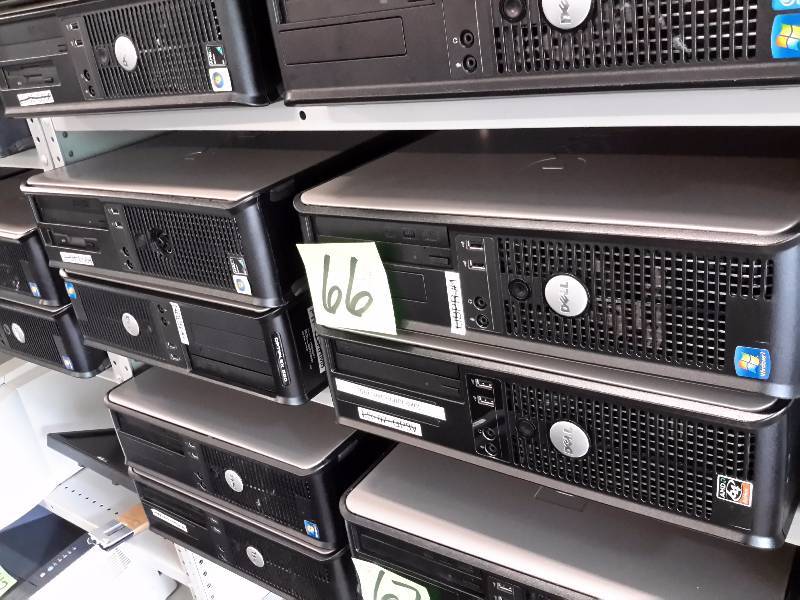 lot 66 image: 2 Dell Optiplex 580, 2 Optiplex 740