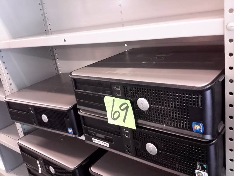 lot 69 image: 2 Dell Optiplex 580, 1 Dell Optiplex 740