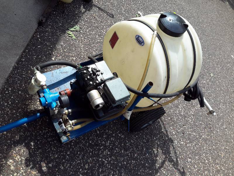 lot 8A image: Broyhill, Chemical Sprayer with Briggs and Stratton motor.. Untested