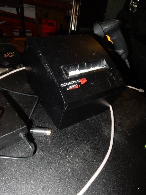 lot 97 image: APG Cash Drawer  Cognitive Receipt Printer A799, 2 Symbol UPC Guns