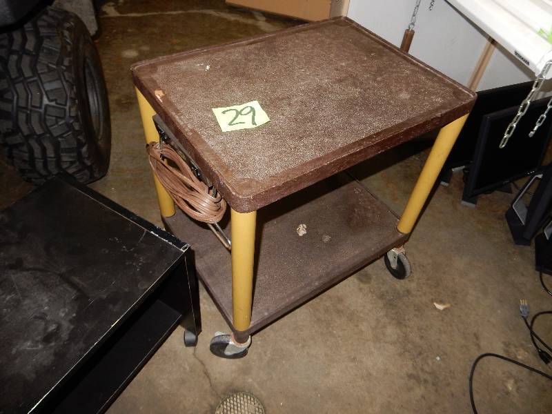 lot 29A image: 2 Rolling Carts.. 1 has electrical strip attached