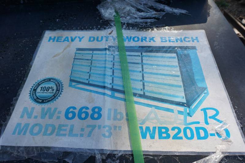 lot 5 image: AJLR Model TC20D-0 7 3 Heavy Duty Tool Cabinet Work Bench
