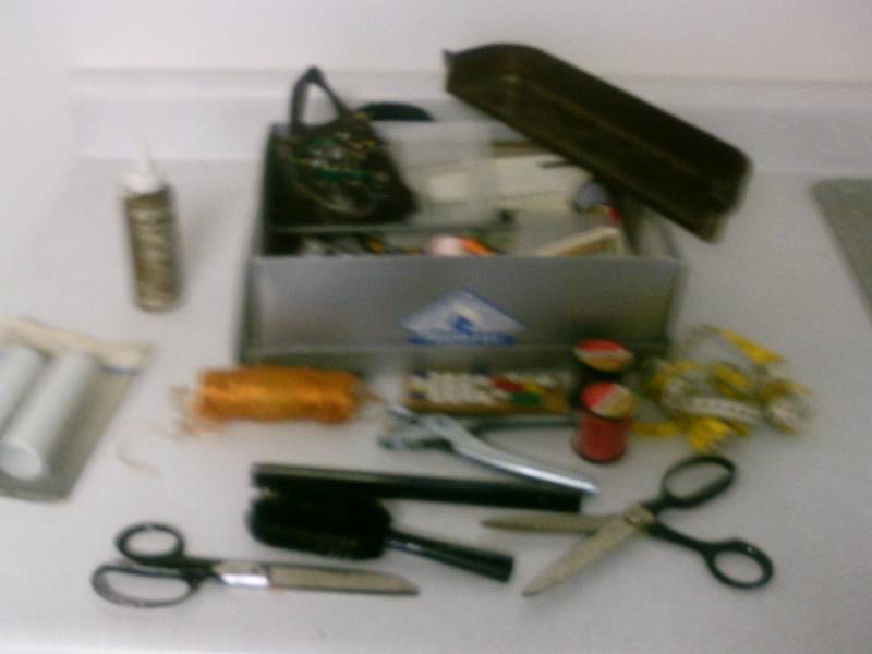 lot 73 image: Crafts, pinking shears, Rivet Setter