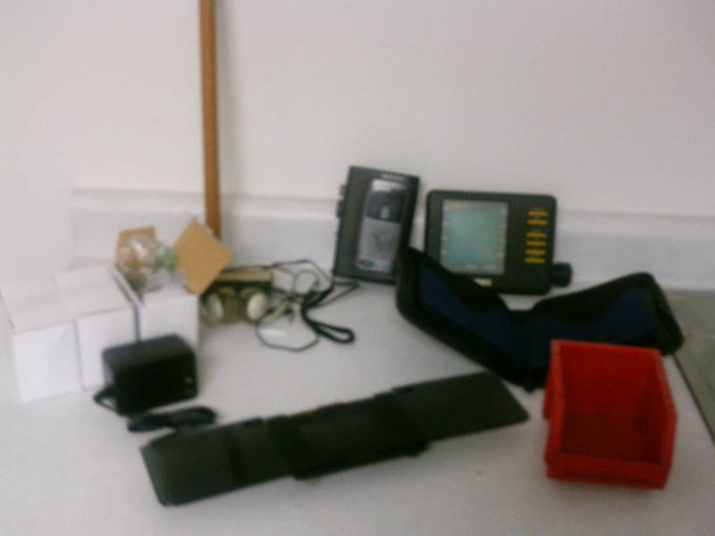 lot 94 image: Electronic Lot - Sony cassette player, Humminbird fish locator (body only)