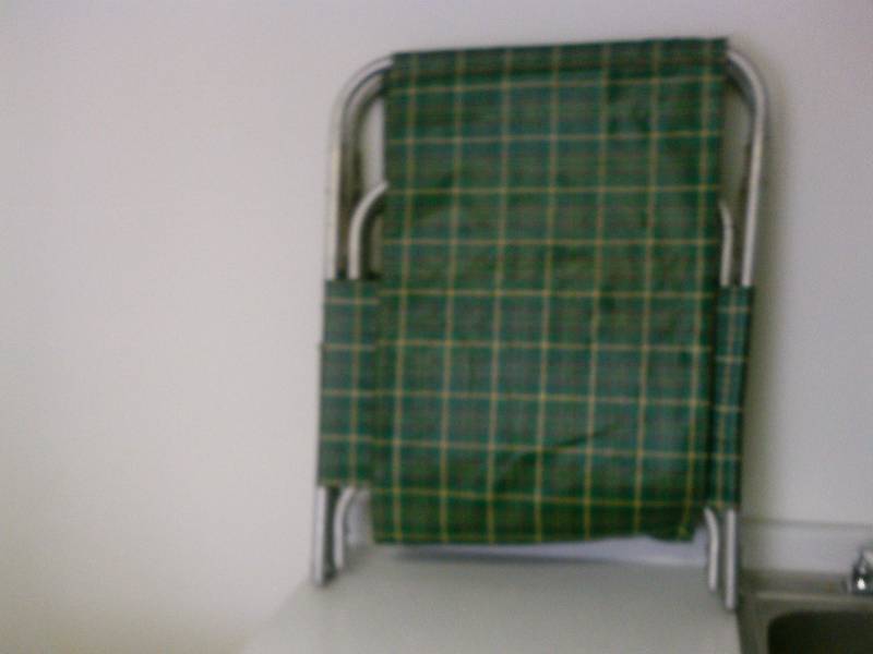 lot 105 image: Vintage Camping Cot, Plaid