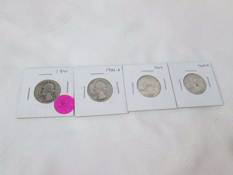 4 - Washington Silver Quarters