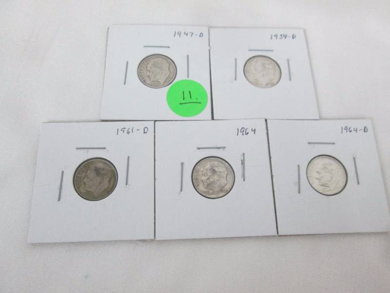 5 - Roosevelt Silver Dimes