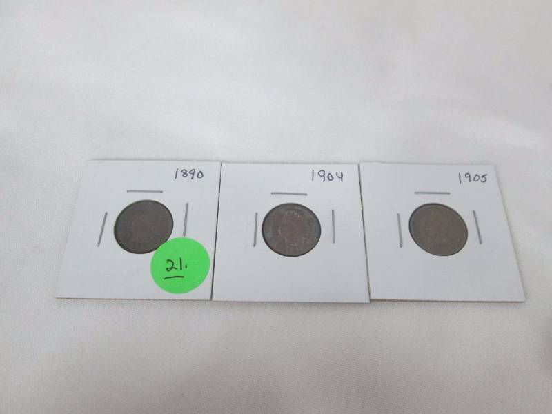 3 - Indian Head Pennies