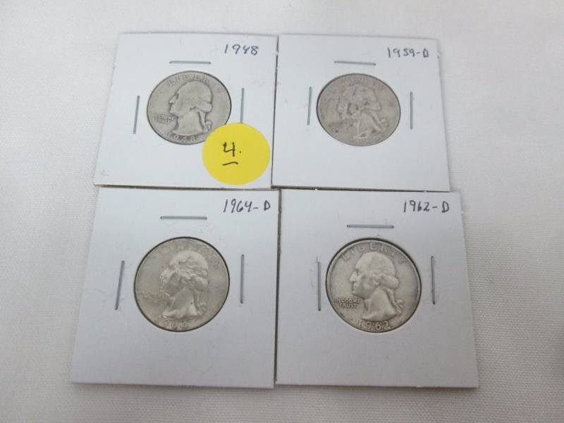 4 - Washington Silver Quarters