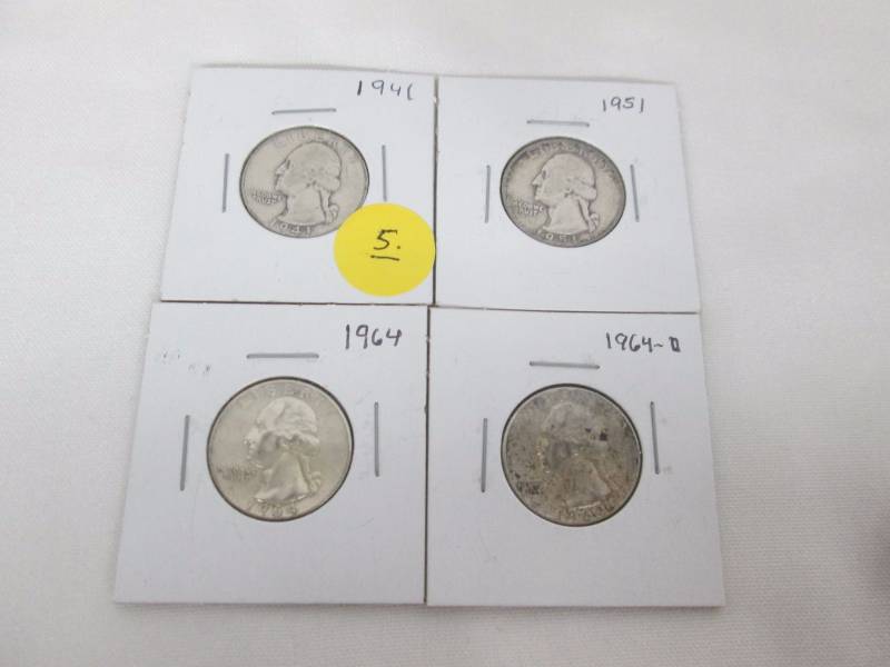 4 - Washington Silver Quarters