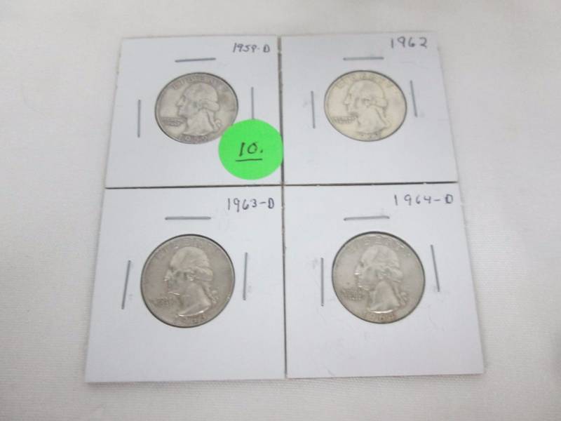 4 - Washington Silver Quarters