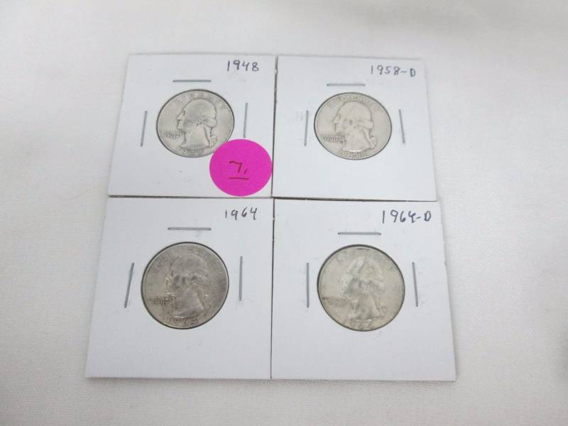 4 - Washington Silver Quarters