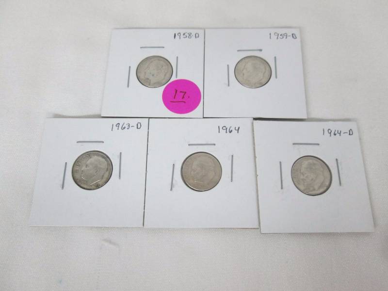 5 - Roosevelt Silver Dimes