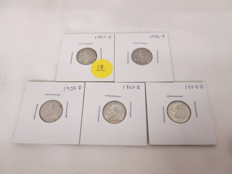 5 - Roosevelt Silver Dimes