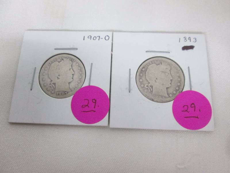 2 - Barber Silver Quarters