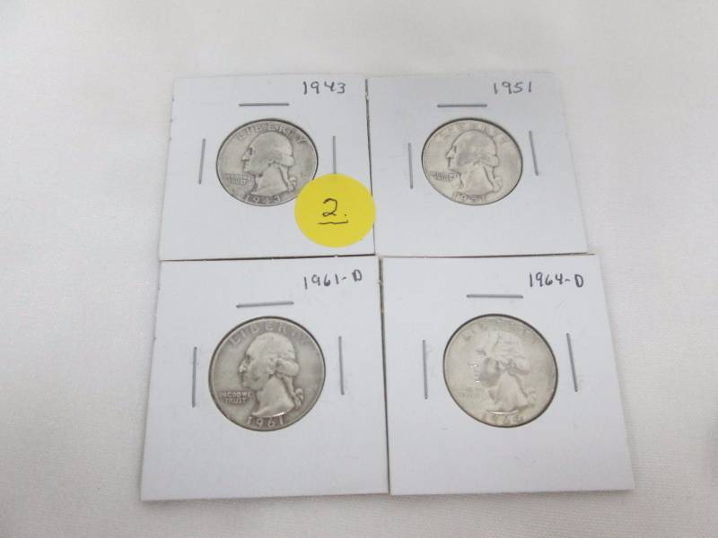 4 - Washington Silver Quarters