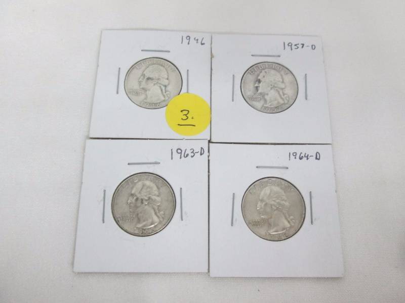 4 - Washington Silver Quarters