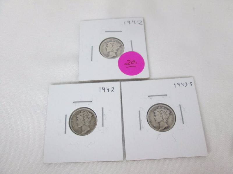 3 - Mercury Silver Dimes
