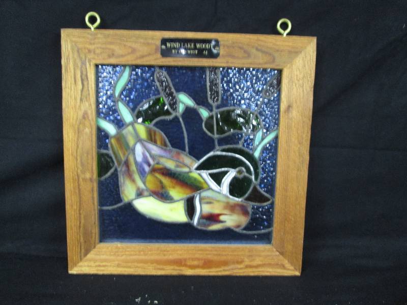 lot 11 image: Wind Lake Woody Stained Glass