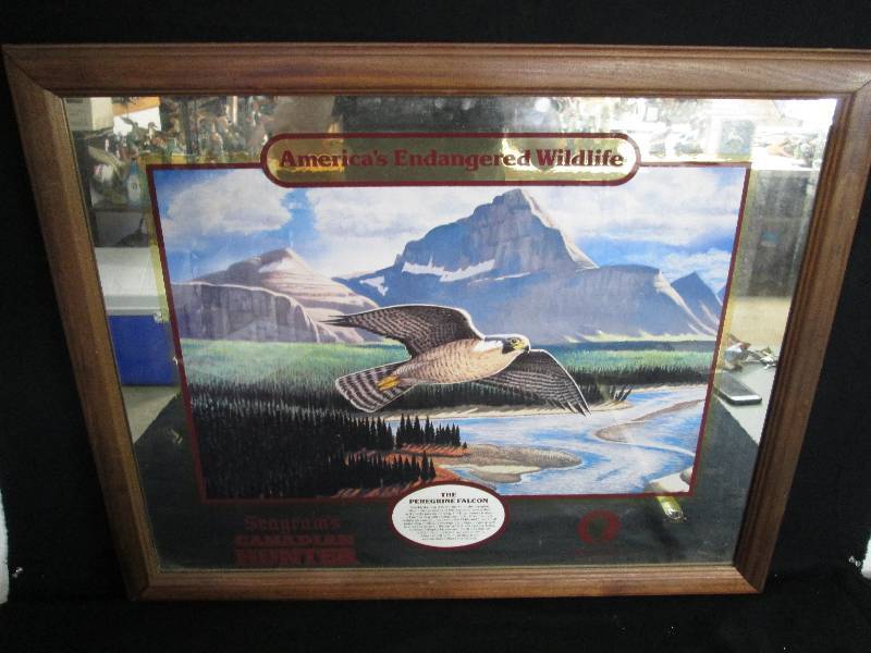 lot 62 image: Seagrams Canadian Hunter Advertising Mirror